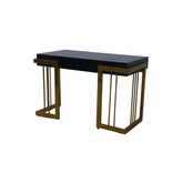 Study Desk Sleek Marble Desk with Gold Frame Proffice furniture